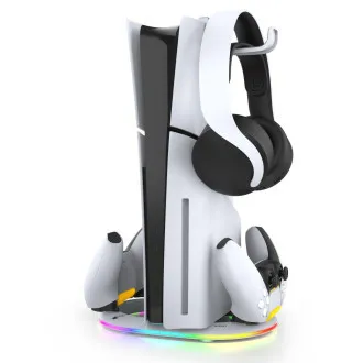 iPega P5S045 Vertikálne Nabíjací Stojan s RGB pre PS5/PS5 Slim White iPega P5S045 Vertikálne Nabíjací Stojan s RGB pre PS5/PS5 Slim White
