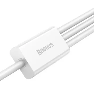 Baseus CAMLTYS-02 Superior Fast Charging Dátový Kábel 3v1 USB-C, Lightning, MicroUSB 1.5m White