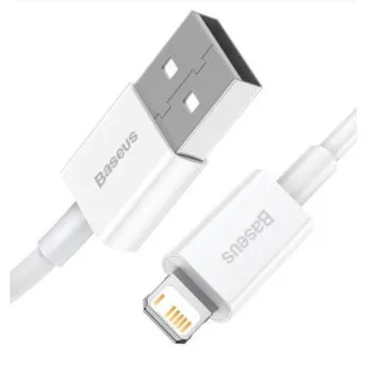 Baseus CALYS-B02 Superior Fast Charging Kábel Lightning 2.4A 1.5m White Baseus CALYS-B02 Superior Fast Charging Kábel Lightning 2.4A 1.5m White