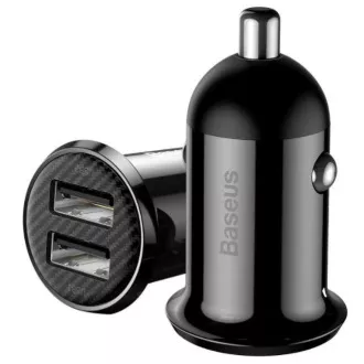 Baseus CCALLP-01 Grain Pro Nabíjačka do Autá 2xUSB 4.8A Black