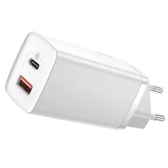 Baseus CCGAN2L-B02 GaN2 Lite Quick Nabíjačka USB + USB-C 65W White Baseus CCGAN2L-B02 GaN2 Lite Quick Nabíjačka USB + USB-C 65W White