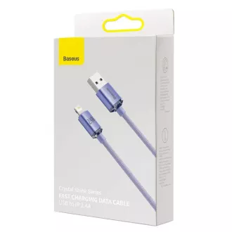 Baseus CAJY000005 Crystal Shine Series Dátový Kábel USB - Lightning 20W 1,2m Purple