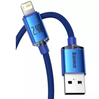 Baseus CAJY000003 Crystal Shine Series Dátový Kábel USB - Lightning 20W 1,2m Blue Baseus CAJY000003 Crystal Shine Series Dátový Kábel USB - Lightning 20W 1,2m Blue