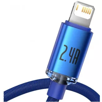 Baseus CAJY000003 Crystal Shine Series Dátový Kábel USB - Lightning 20W 1,2m Blue Baseus CAJY000003 Crystal Shine Series Dátový Kábel USB - Lightning 20W 1,2m Blue