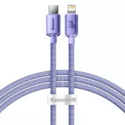Baseus CAJY000205 Crystal Shine Series Dátový Kábel USB-C - Lightning 20W 1,2m Purple