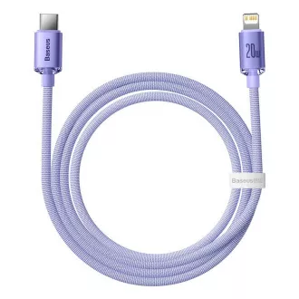 Baseus CAJY000205 Crystal Shine Series Dátový Kábel USB-C - Lightning 20W 1,2m Purple