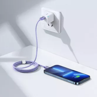 Baseus CAJY000205 Crystal Shine Series Dátový Kábel USB-C - Lightning 20W 1,2m Purple