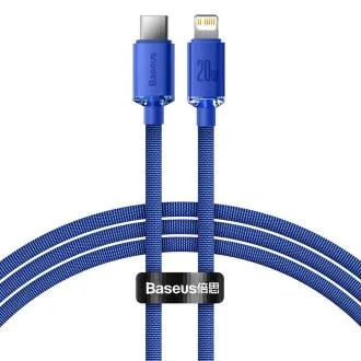 Baseus CAJY000203 Crystal Shine Series Dátový Kábel USB-C - Lightning 20W 1,2m Blue Baseus CAJY000203 Crystal Shine Series Dátový Kábel USB-C - Lightning 20W 1,2m Blue