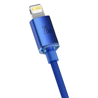 Baseus CAJY000203 Crystal Shine Series Dátový Kábel USB-C - Lightning 20W 1,2m Blue Baseus CAJY000203 Crystal Shine Series Dátový Kábel USB-C - Lightning 20W 1,2m Blue