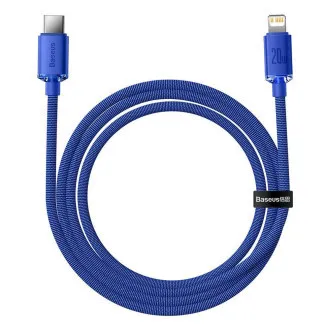 Baseus CAJY000203 Crystal Shine Series Dátový Kábel USB-C - Lightning 20W 1,2m Blue Baseus CAJY000203 Crystal Shine Series Dátový Kábel USB-C - Lightning 20W 1,2m Blue