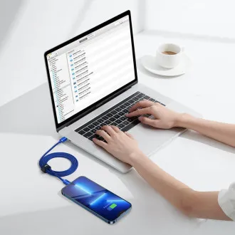 Baseus CAJY000203 Crystal Shine Series Dátový Kábel USB-C - Lightning 20W 1,2m Blue Baseus CAJY000203 Crystal Shine Series Dátový Kábel USB-C - Lightning 20W 1,2m Blue