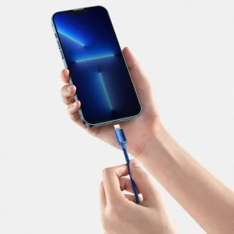 Baseus CAJY000203 Crystal Shine Series Dátový Kábel USB-C - Lightning 20W 1,2m Blue Baseus CAJY000203 Crystal Shine Series Dátový Kábel USB-C - Lightning 20W 1,2m Blue