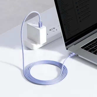 Baseus CAJY000705 Crystal Shine Series Dátový Kábel USB-C - USB-C 100W 2m Purple Baseus CAJY000705 Crystal Shine Series Dátový Kábel USB-C - USB-C 100W 2m Purple