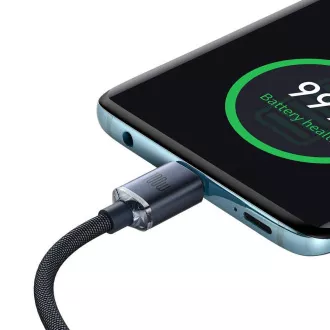 Baseus CAJY000701 Crystal Shine Series Dátový Kábel USB-C - USB-C 100W 2m Black
