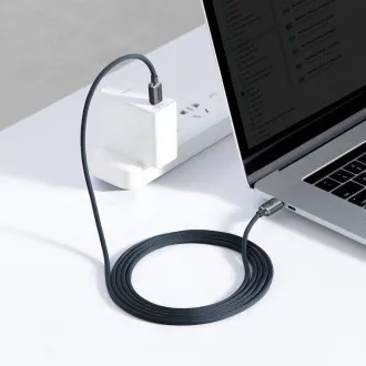 Baseus CAJY000701 Crystal Shine Series Dátový Kábel USB-C - USB-C 100W 2m Black Baseus CAJY000701 Crystal Shine Series Dátový Kábel USB-C - USB-C 100W 2m Black