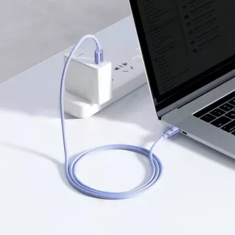 Baseus CAJY000605 Crystal Shine Series Dátový Kábel USB-C - USB-C 100W 1,2m Purple