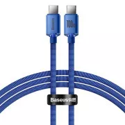 Baseus CAJY000603 Crystal Shine Series Dátový Kábel USB-C - USB-C 100W 1,2m Blue
