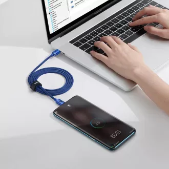Baseus CAJY000603 Crystal Shine Series Dátový Kábel USB-C - USB-C 100W 1,2m Blue