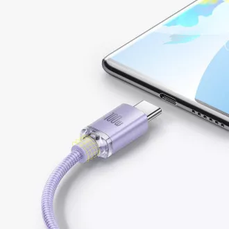 Baseus CAJY000505 Crystal Shine Series Dátový Kábel USB - USB-C 100W 2m Purple