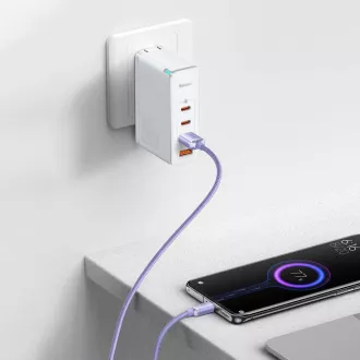 Baseus CAJY000505 Crystal Shine Series Dátový Kábel USB - USB-C 100W 2m Purple