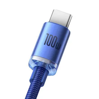 Baseus CAJY000503 Crystal Shine Series Dátový Kábel USB - USB-C 100W 2m Blue Baseus CAJY000503 Crystal Shine Series Dátový Kábel USB - USB-C 100W 2m Blue