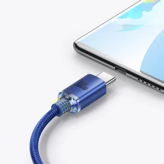 Baseus CAJY000503 Crystal Shine Series Dátový Kábel USB - USB-C 100W 2m Blue Baseus CAJY000503 Crystal Shine Series Dátový Kábel USB - USB-C 100W 2m Blue