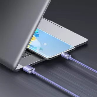 Baseus CAJY000405 Crystal Shine Series Dátový Kábel USB - USB-C 100W 1,2m Purple Baseus CAJY000405 Crystal Shine Series Dátový Kábel USB - USB-C 100W 1,2m Purple