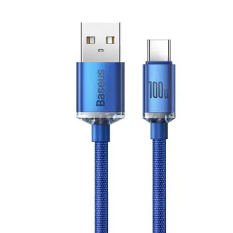 Baseus CAJY000403 Crystal Shine Series Dátový Kábel USB - USB-C 100W 1,2m Blue Baseus CAJY000403 Crystal Shine Series Dátový Kábel USB - USB-C 100W 1,2m Blue