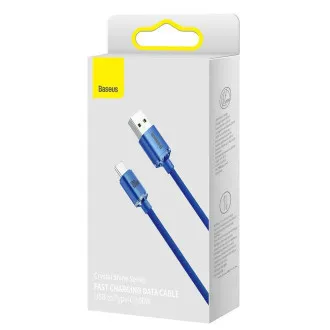 Baseus CAJY000403 Crystal Shine Series Dátový Kábel USB - USB-C 100W 1,2m Blue Baseus CAJY000403 Crystal Shine Series Dátový Kábel USB - USB-C 100W 1,2m Blue