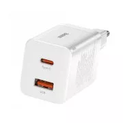 Baseus CCSUPP-E02 Super Si Quick Nabíjačka USB + USB-C 30W White