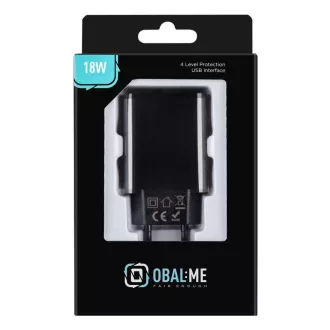 OBAL:ME Cestovná Nabíjačka USB-A 18W Black