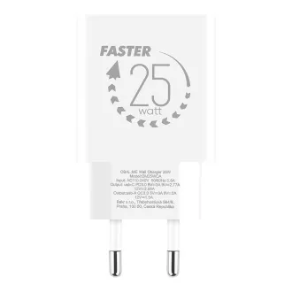 OBAL:ME Cestovná Nabíjačka USB-A + USB-C 25W White OBAL:ME Cestovná Nabíjačka USB-A + USB-C 25W White