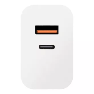 OBAL:ME Cestovná Nabíjačka USB-A + USB-C 25W White OBAL:ME Cestovná Nabíjačka USB-A + USB-C 25W White