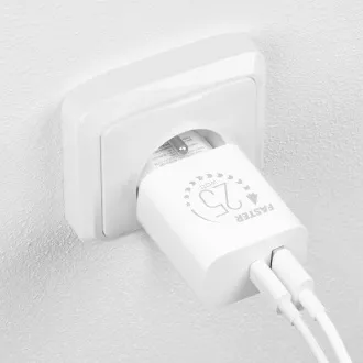 OBAL:ME Cestovná Nabíjačka USB-A + USB-C 25W White OBAL:ME Cestovná Nabíjačka USB-A + USB-C 25W White