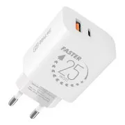 OBAL:ME Cestovná Nabíjačka USB-A + USB-C 25W White