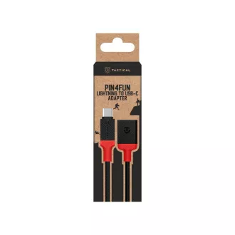 Tactical Pin4Fun adaptér USB-C/Lightning 0,1m Black/Red