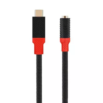 Tactical Pin4Fun adaptér USB-C/Jack 3,5mm 0,1m Black/Red Tactical Pin4Fun adaptér USB-C/Jack 3,5mm 0,1m Black/Red