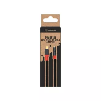Tactical Pin4Fun adaptér USB-C/Jack 3,5mm 0,1m Black/Red Tactical Pin4Fun adaptér USB-C/Jack 3,5mm 0,1m Black/Red