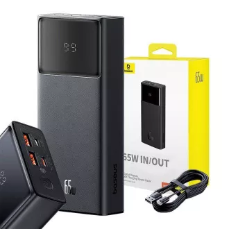 Baseus Power Bank Star-Lord 20000 mAh 65W 2x USB-A/micro USB/USB-C čierna Baseus Power Bank Star-Lord 20000 mAh 65W 2x USB-A/micro USB/USB-C čierna