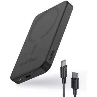 Baseus power banka Mini s bezdrôtovým nabíjaním 5000 mAh 20W USB-C čierna Baseus power banka Mini s bezdrôtovým nabíjaním 5000 mAh 20W USB-C čierna
