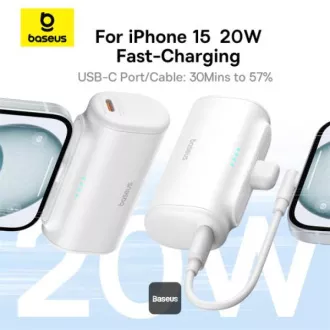 Baseus power banka 5000mAh 20W USB-C biela Baseus power banka 5000mAh 20W USB-C biela