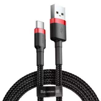 Baseus dátový kábel Cafule USB-C 2m 2A červeno-čierny Baseus dátový kábel Cafule USB-C 2m 2A červeno-čierny