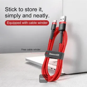 Baseus dátový kábel Cafule USB-C 2m 2A červený