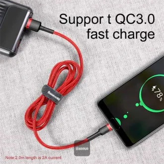 Baseus dátový kábel Cafule USB-C 2m 2A červený