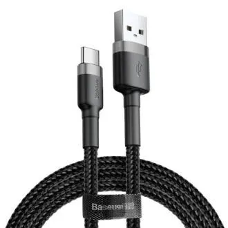 Baseus dátový kábel Cafule USB-C 2m 2A šedo-čierny Baseus dátový kábel Cafule USB-C 2m 2A šedo-čierny