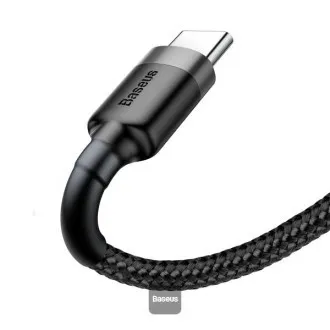 Baseus dátový kábel Cafule USB-C 2m 2A šedo-čierny Baseus dátový kábel Cafule USB-C 2m 2A šedo-čierny