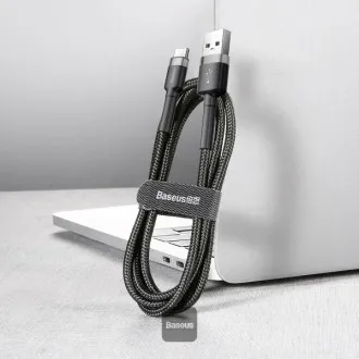 Baseus dátový kábel Cafule USB-C 2m 2A šedo-čierny Baseus dátový kábel Cafule USB-C 2m 2A šedo-čierny