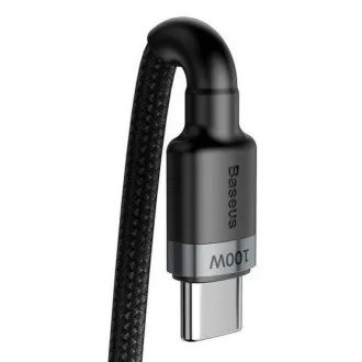 Baseus dátový kábel Cafule USB-C PD2.0 100W 2m 20V 5A šedo-čierny Baseus dátový kábel Cafule USB-C PD2.0 100W 2m 20V 5A šedo-čierny