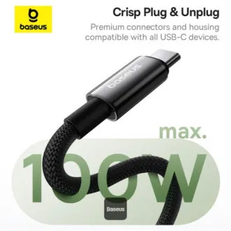 Baseus dátový magnetický kábel Tungsten Gold USB-C/USB-C 1m 100W čierny Baseus dátový magnetický kábel Tungsten Gold USB-C/USB-C 1m 100W čierny