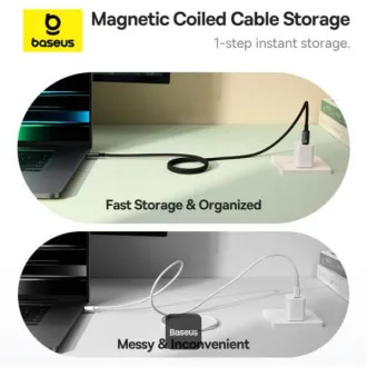Baseus dátový magnetický kábel Tungsten Gold USB-C/USB-C 1m 100W čierny Baseus dátový magnetický kábel Tungsten Gold USB-C/USB-C 1m 100W čierny